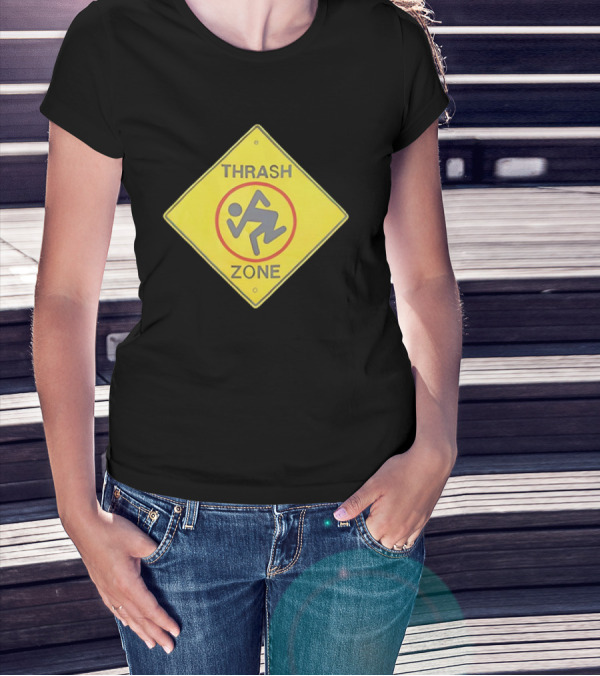 DRI Thrash Zone Symbol On Yellow Traffic Sign T-Shirt