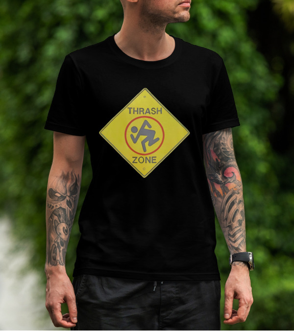 DRI Thrash Zone Symbol On Yellow Traffic Sign T-Shirt