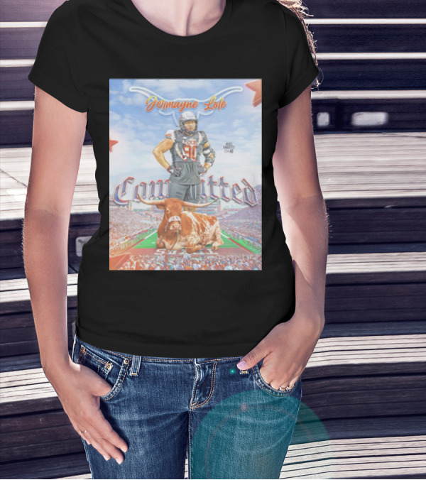 Jermayne Lole Committed Texas Longhorns Football Player Stadium And Mascot T-Shirt