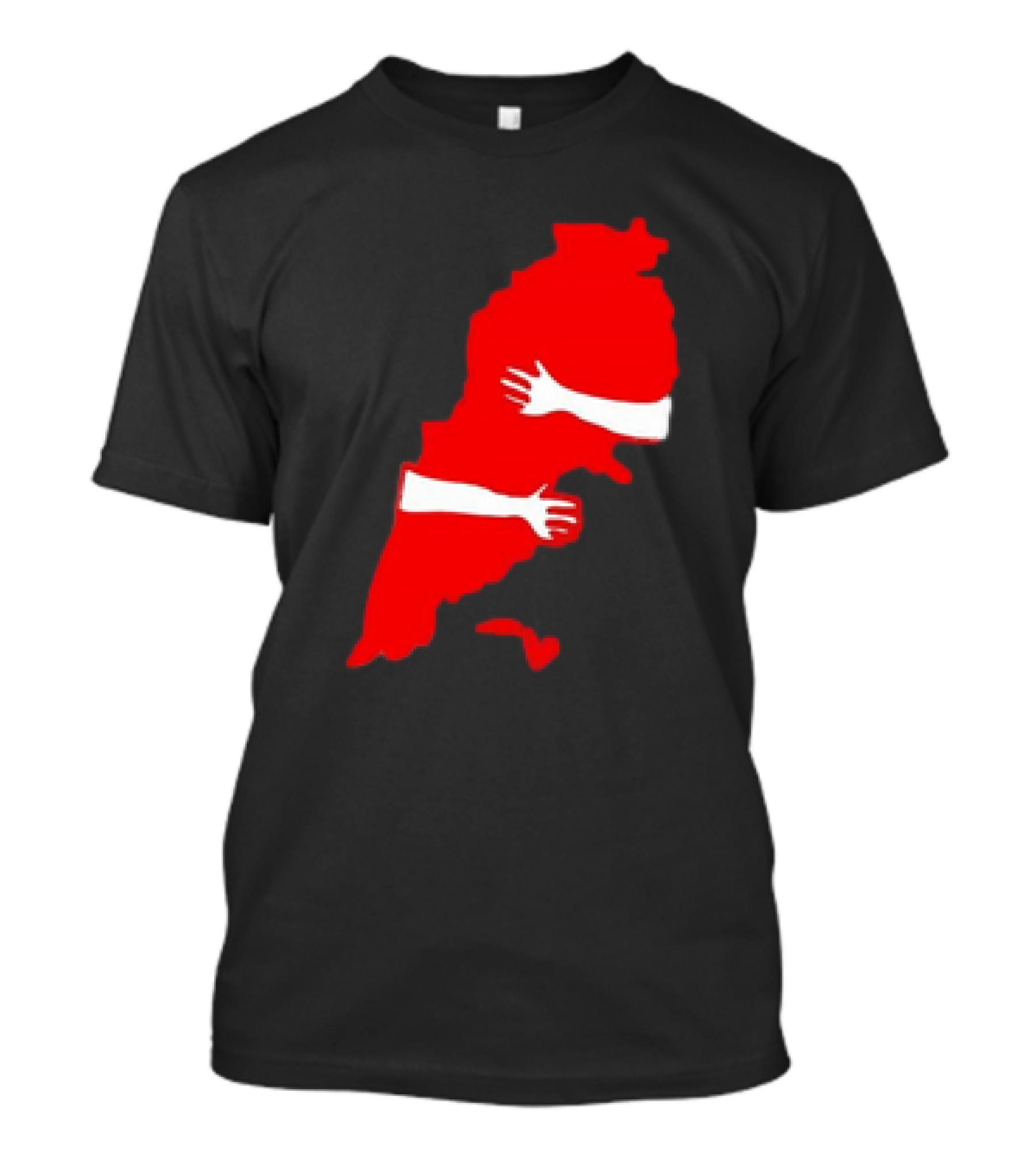 Lebanese Hug Red Map Embrace T-Shirt