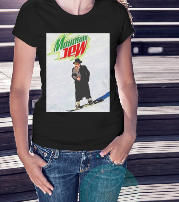 Mountain Jew Skiing Parody On Iconic Soda T-Shirt