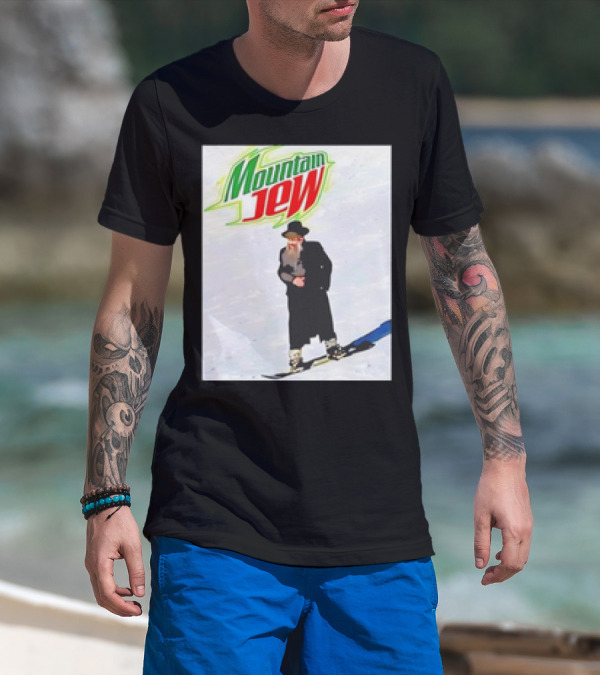 Mountain Jew Skiing Parody On Iconic Soda T-Shirt