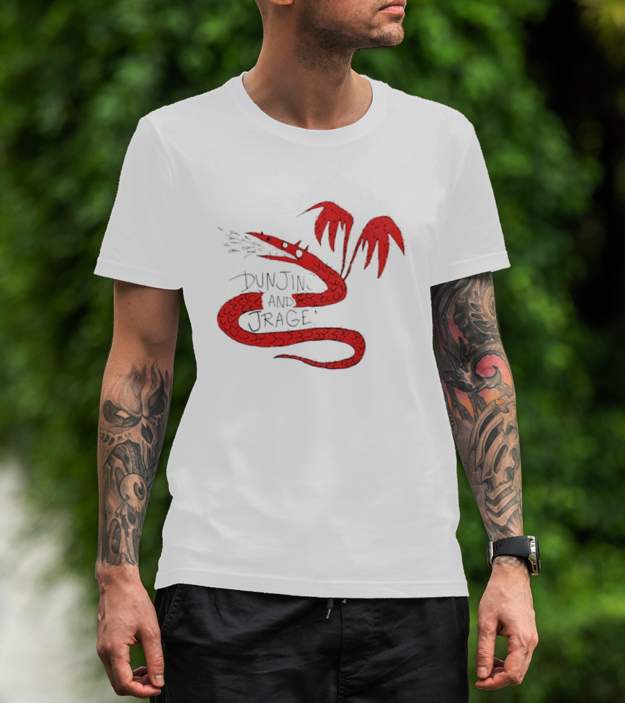 Dunjins And Jragens Fire-Breathing Red Serpent With Wings T-Shirt