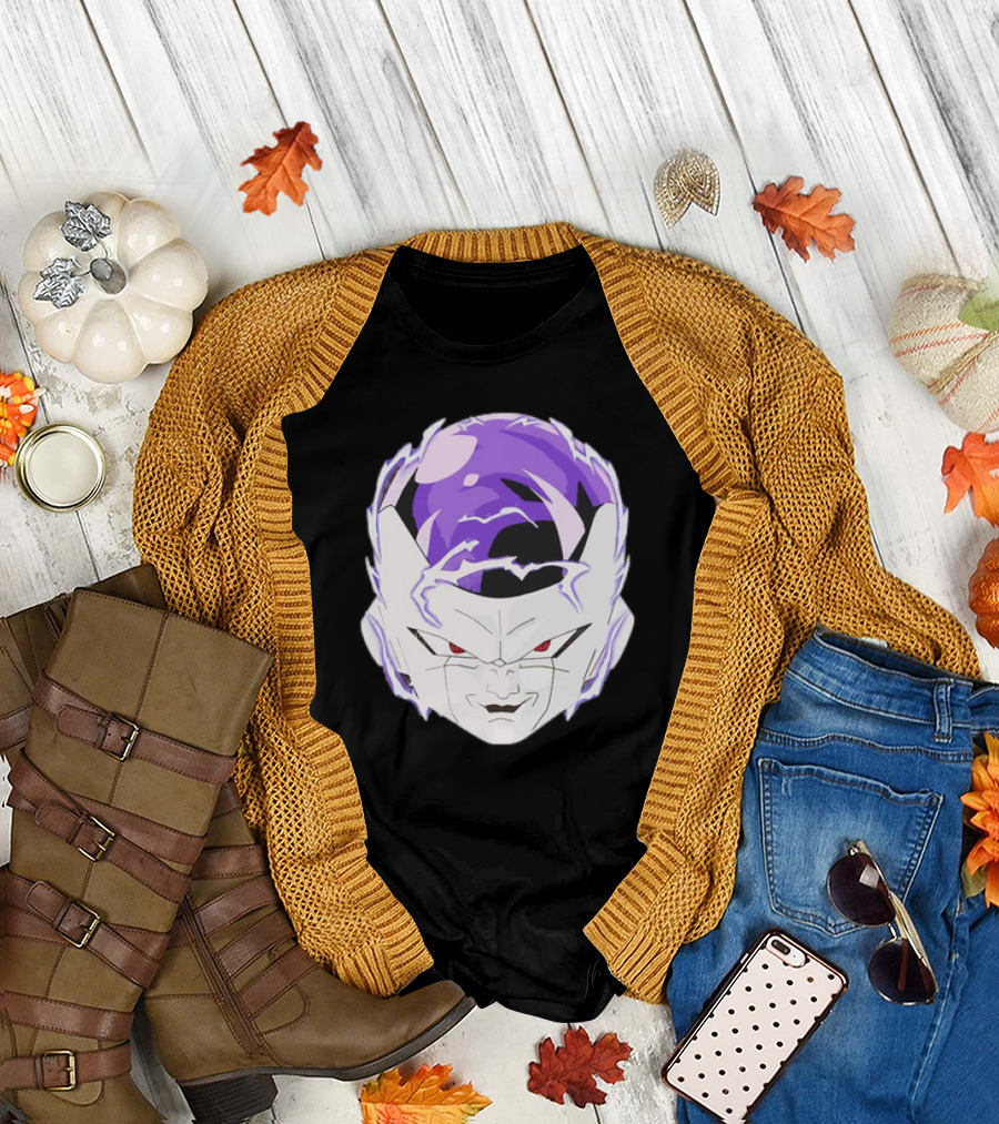 Frieza Dragon Ball Face with Purple Accents T-Shirt