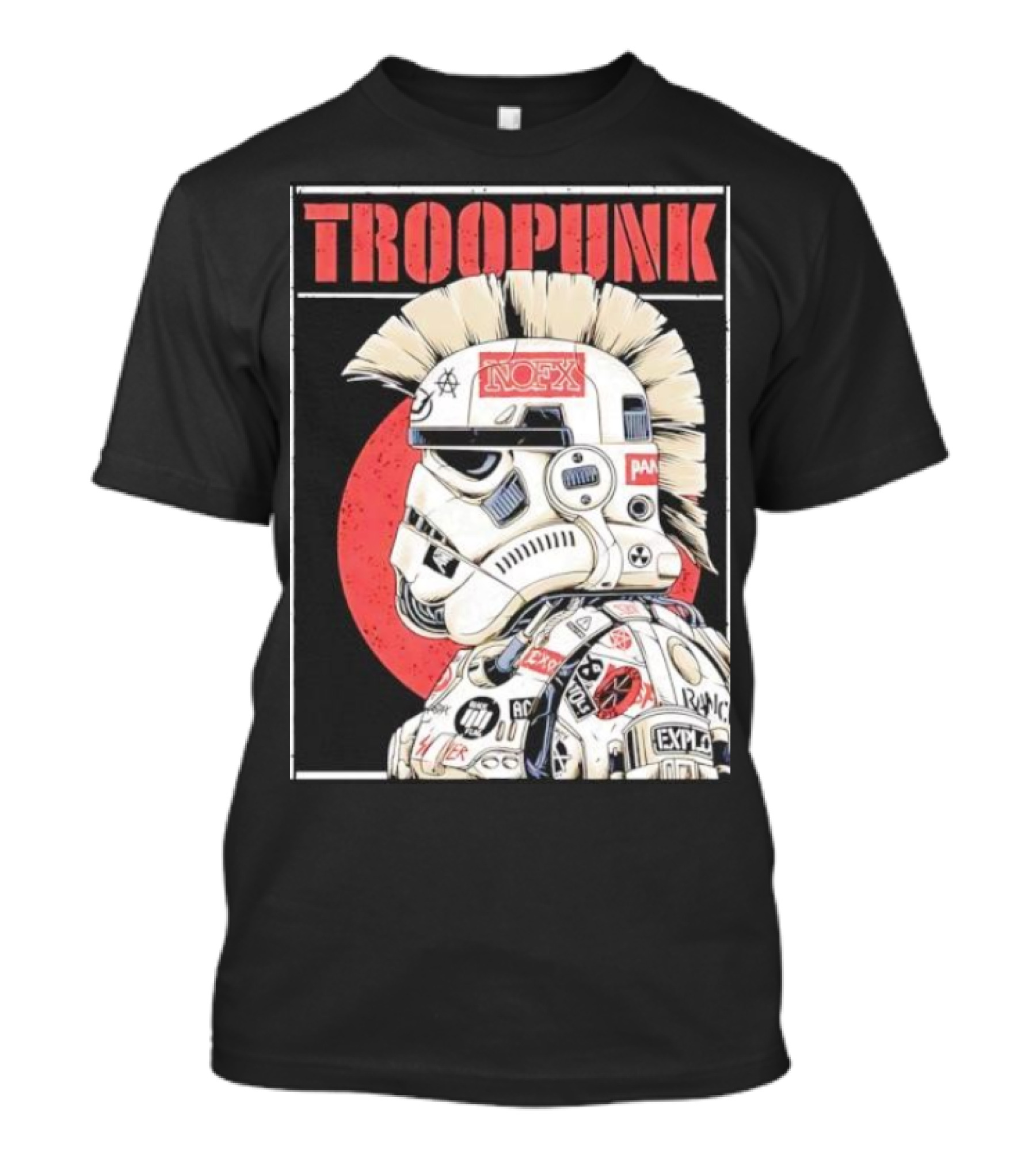 TROOPUNK NOFX Punk Rock Star Wars Stormtrooper T-Shirt