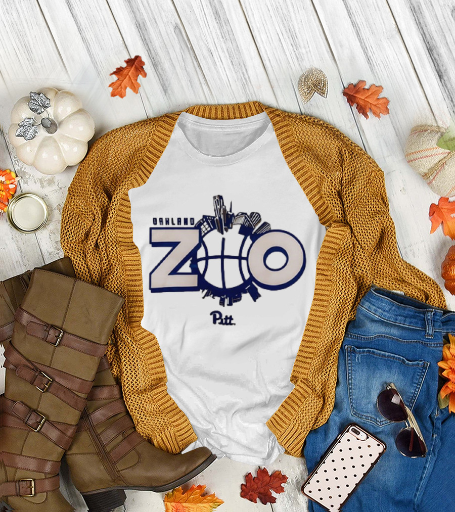 Pitt Oakland Zoo Basketball Skyline T-Shirt