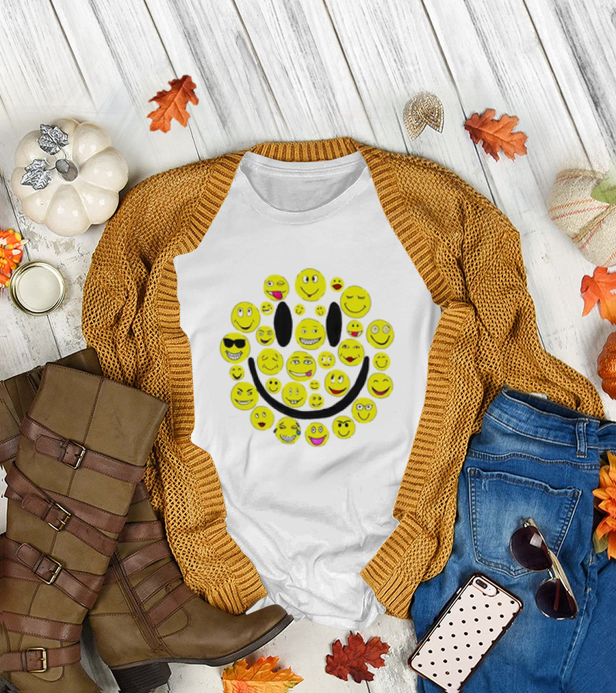 Smiles Icons Faces Collection T-Shirt