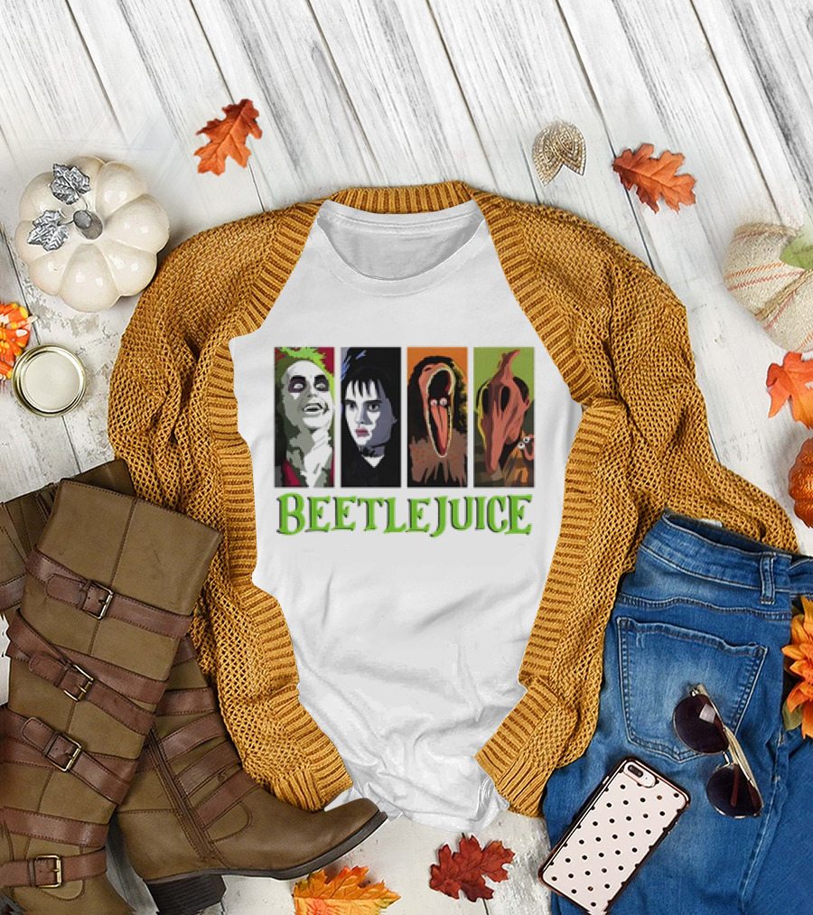 Beetlejuice Vintage Characters Halloween Horror Movie T-Shirt