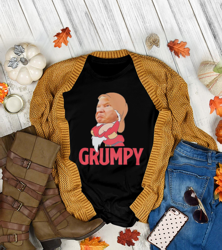 Grumpy Trump Parody Snow White Dwarf T-Shirt