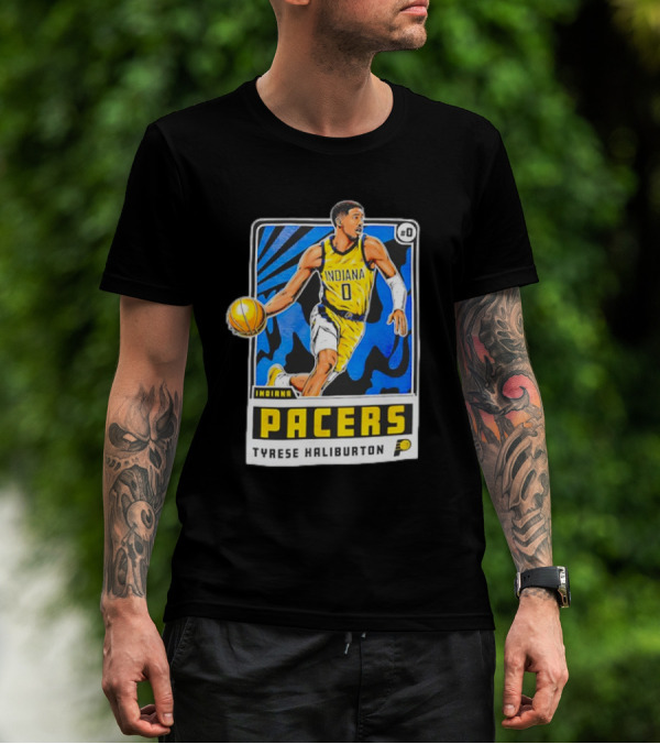 Tyrese Haliburton Indiana Pacers Vintage Player Card #0 T-Shirt