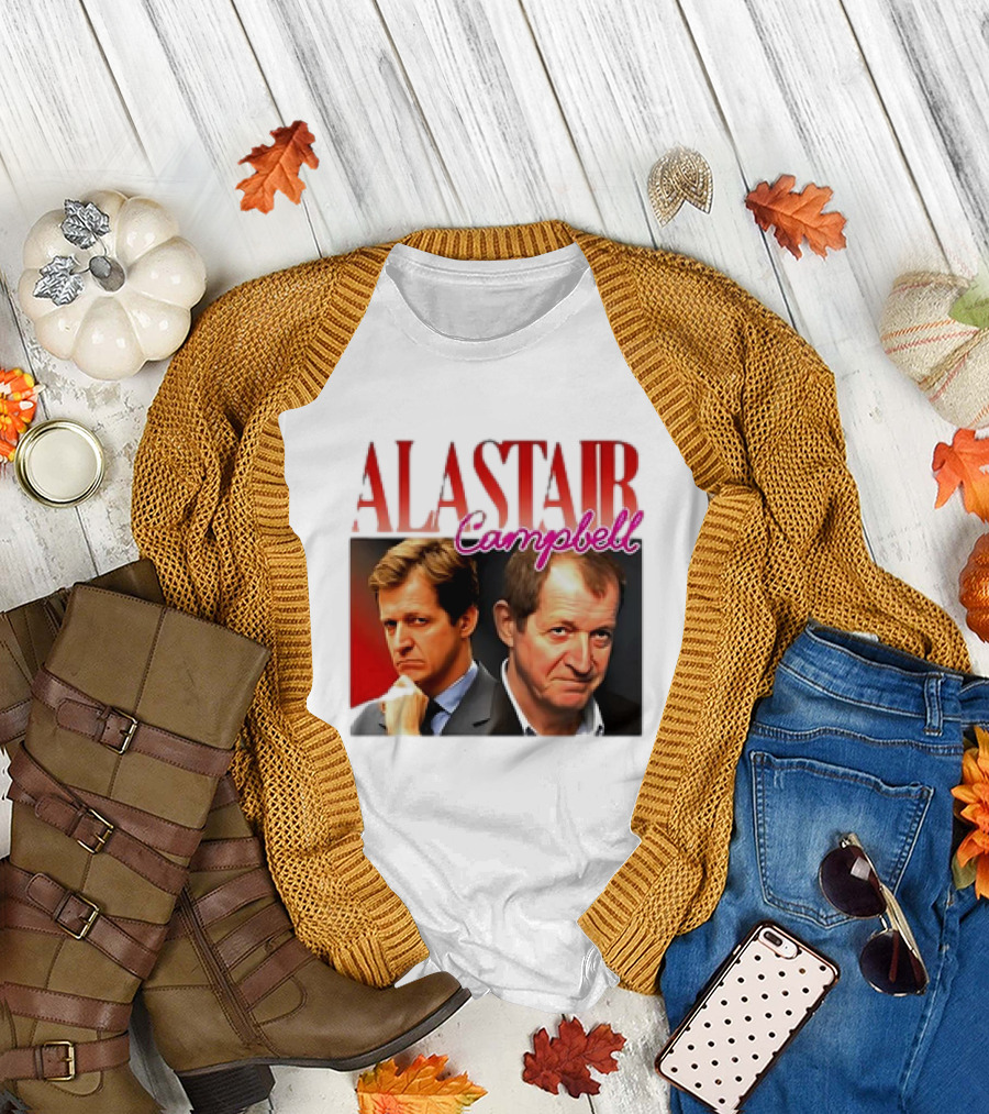 Alastair Campbell Retro Suit Portrait Duo T-Shirt