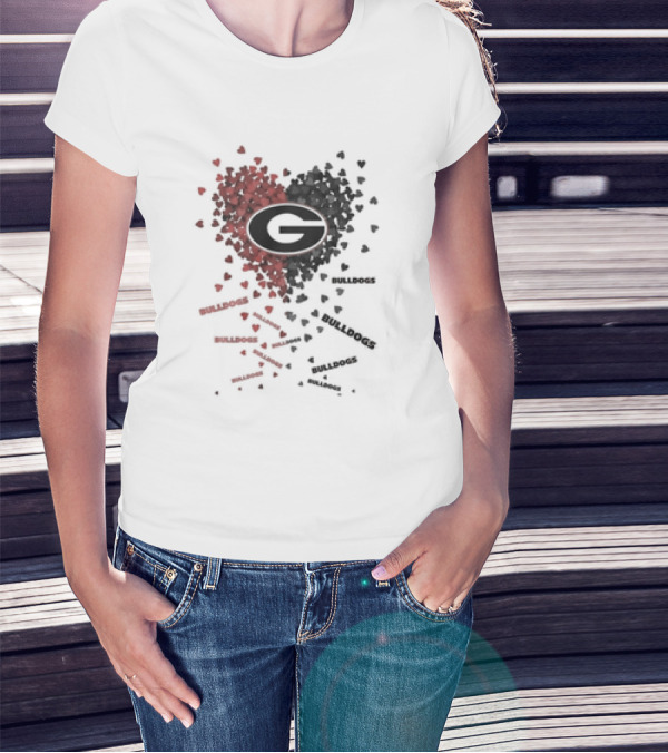 Georgia Bulldogs Heart G Logo Passion T-Shirt