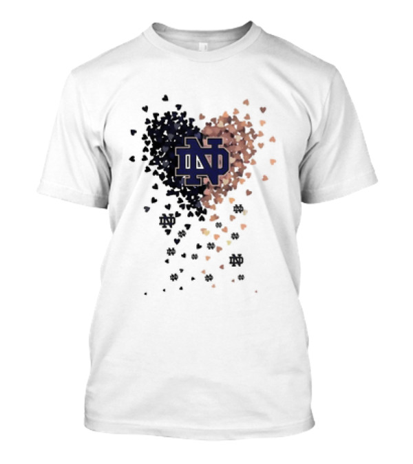 Heart Full Of Football Notre Dame Fighting Irish ND T-Shirt