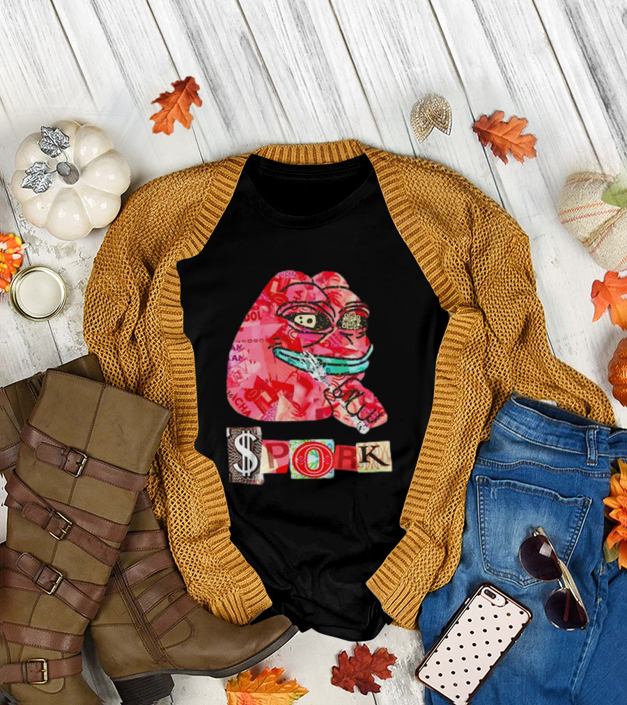 Colombo Spork Pepe Meme Collage Smoking T-Shirt
