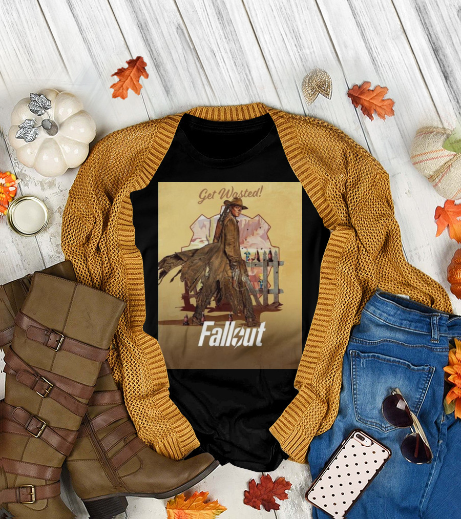 Get Wasted Fallout Series Western Theme Premieres April 12 On Prime Video T-Shirt