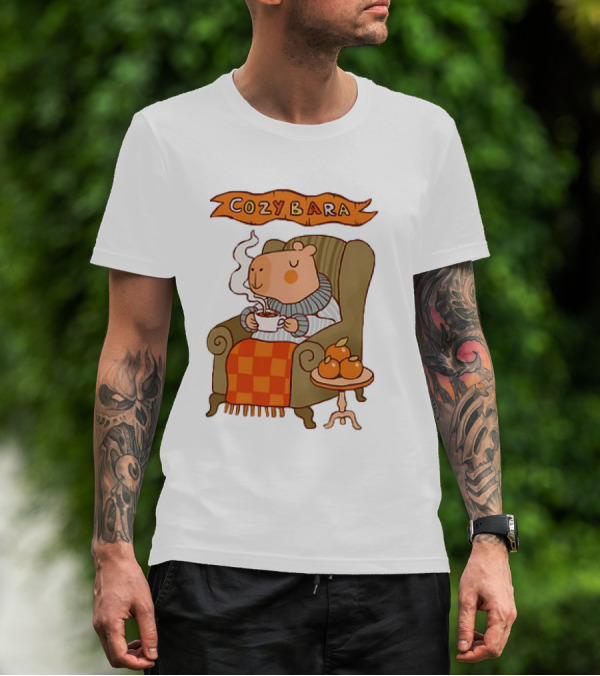 Cozybara Capybara Meme Cute T-Shirt