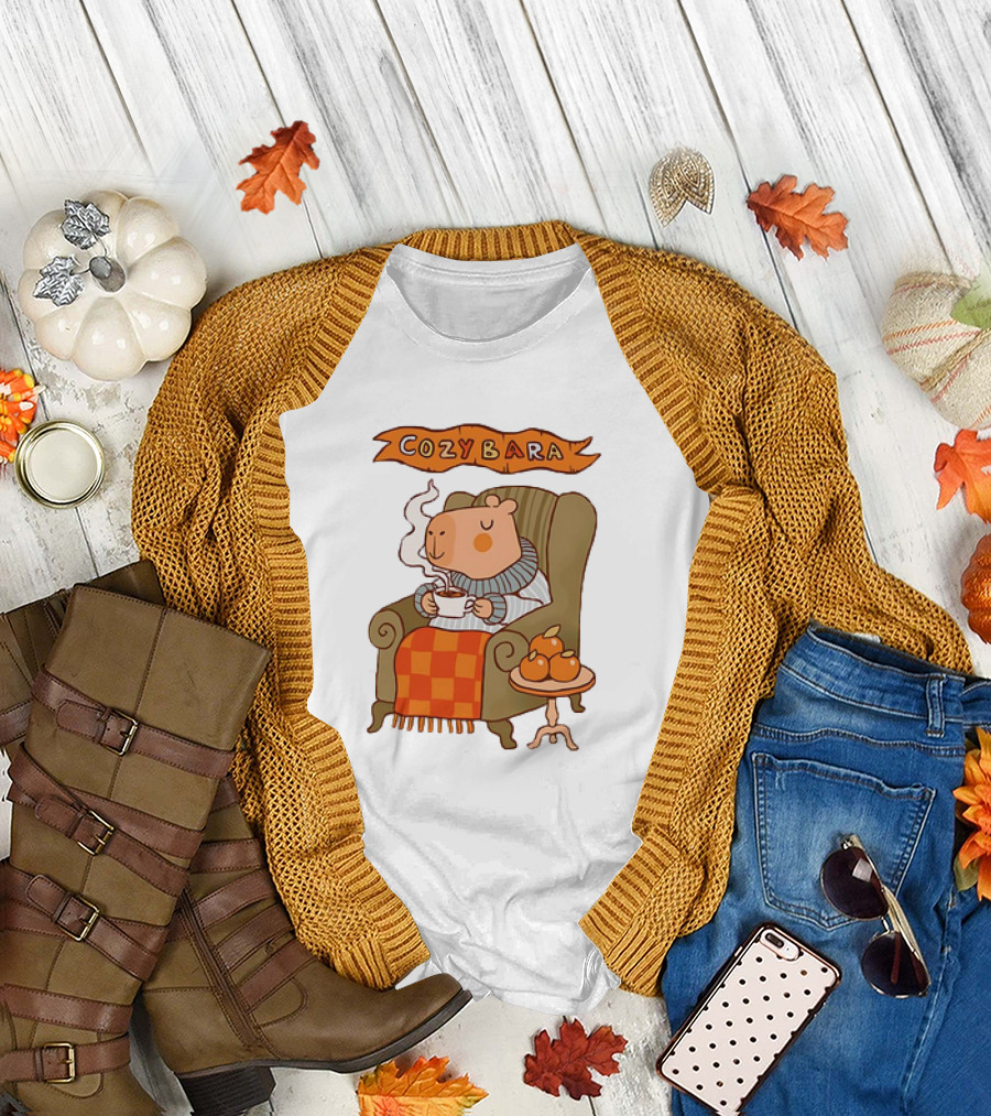 Cozybara Capybara Meme Cute T-Shirt