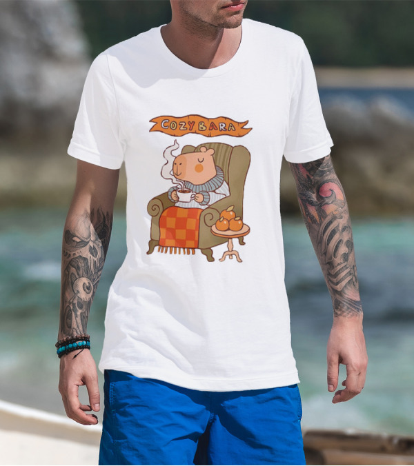 Cozybara Capybara Meme Cute T-Shirt