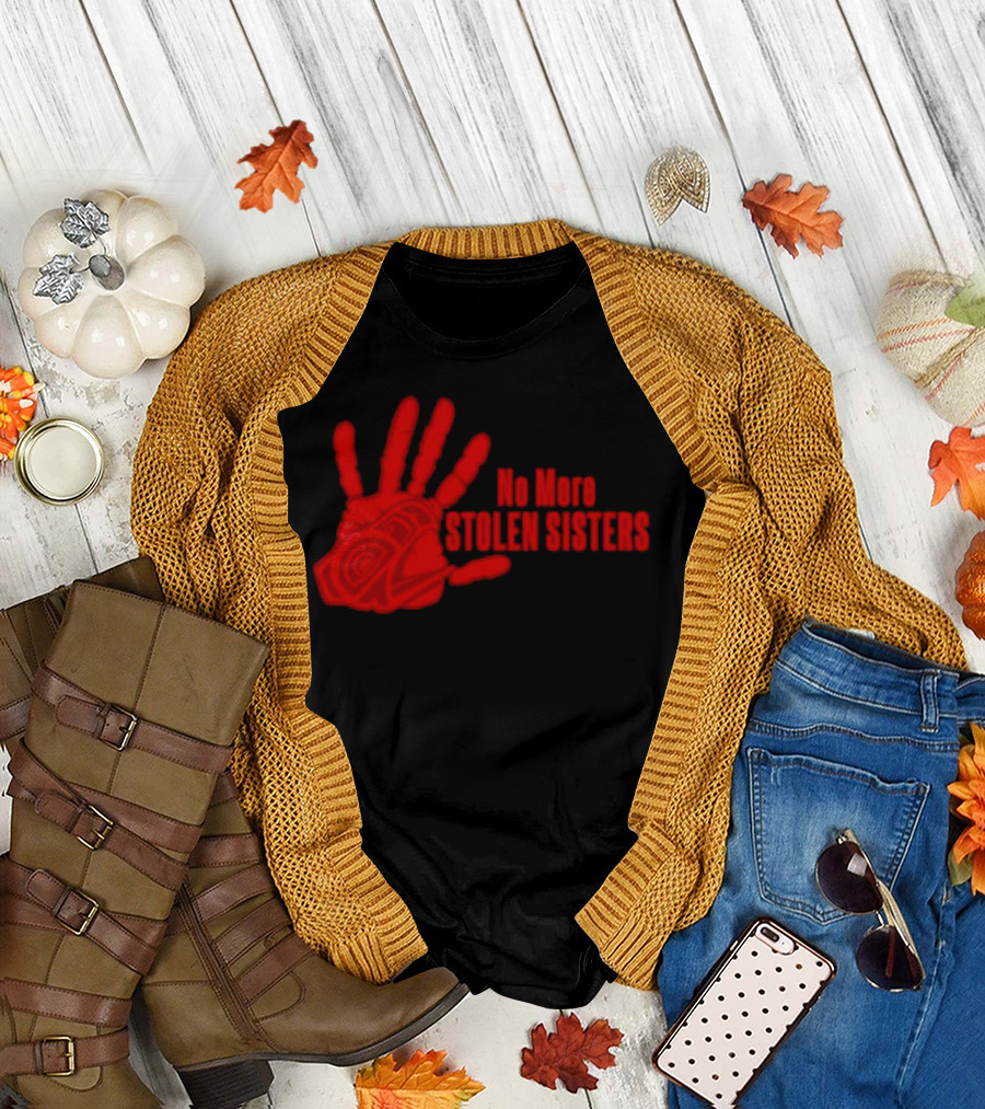 No More Stolen Sisters Red Blood Hand T-Shirt