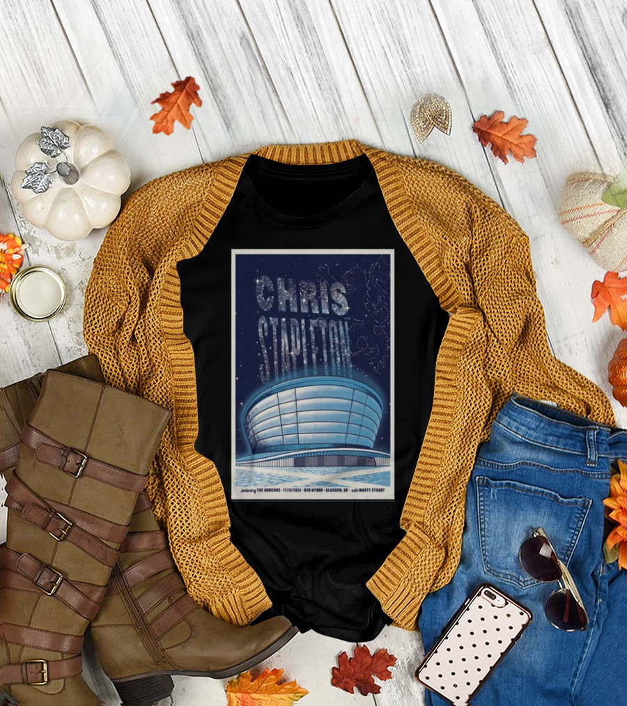 Chris Stapleton Featuring The Honchos Marty Stuart 17 10 2024 OVO Hydro Glasgow UK Concert T-Shirt