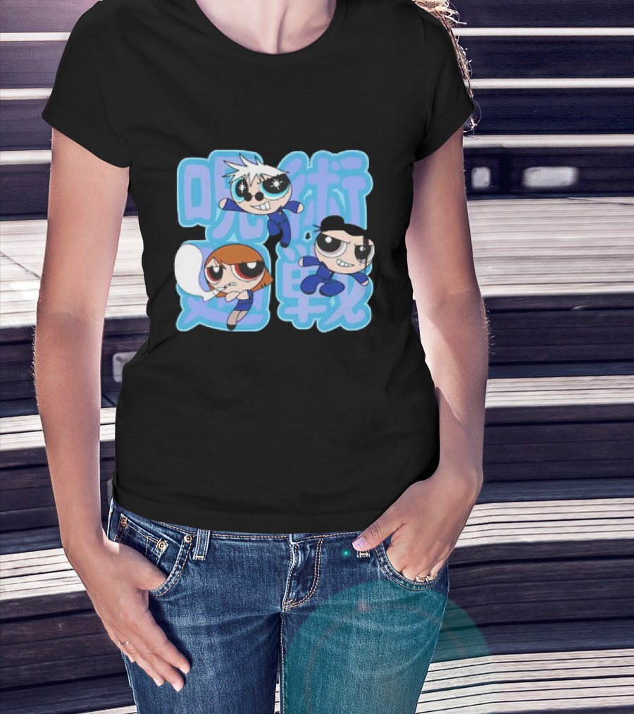 Jujutsu Kaisen Powerpuff Girls Gojo Satoru Mashup T-Shirt
