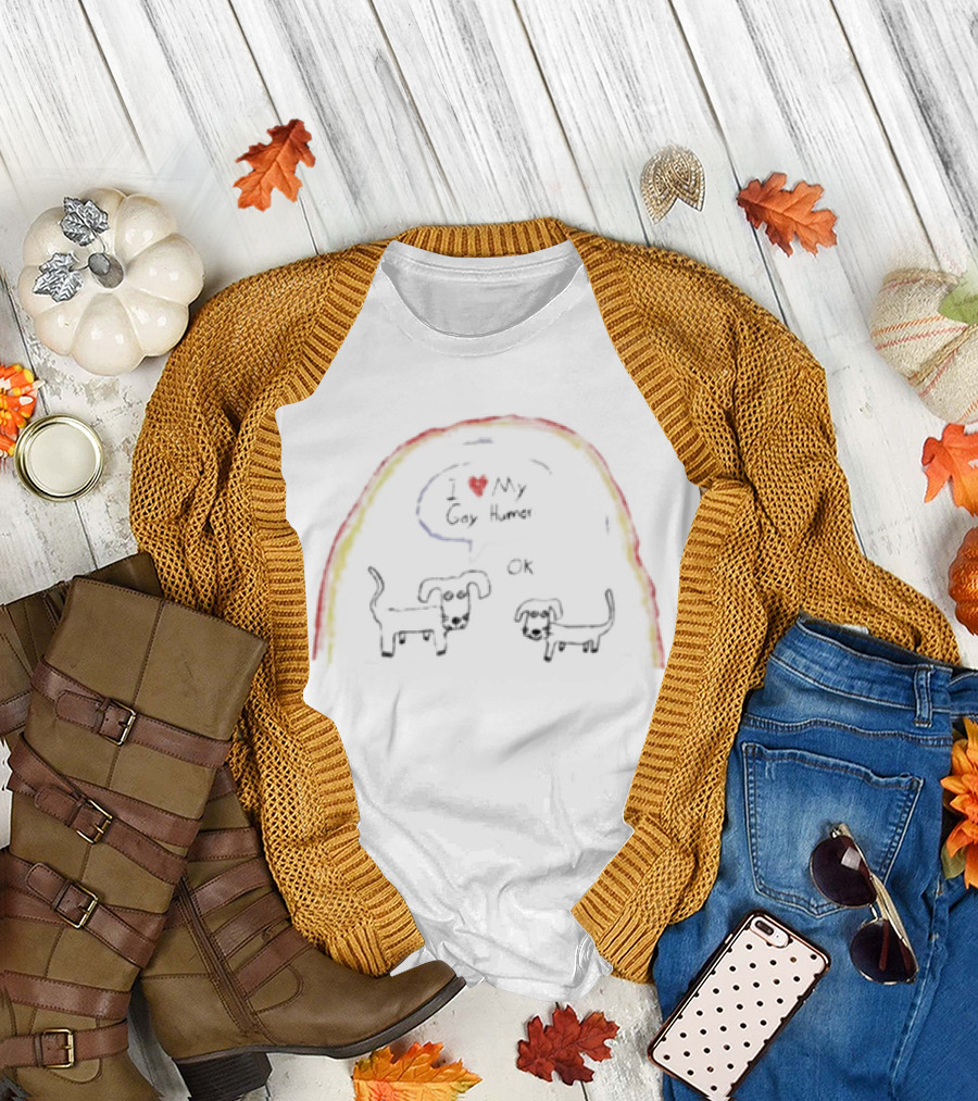 I Love My Gay Human OK Rainbow Dogs T-Shirt