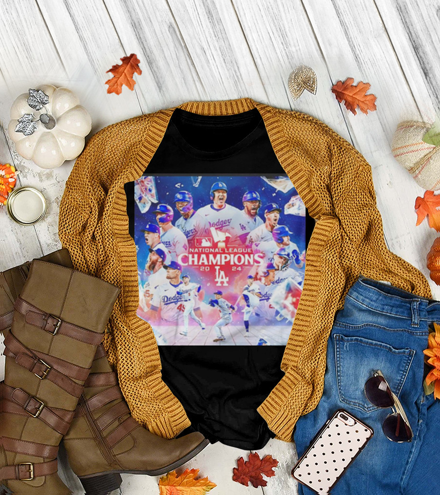Los Angeles Dodgers 2024 National League Champions T-Shirt
