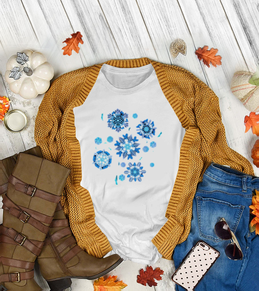 Merry Menagerie Animal Kingdom’s Puppets Retro Snowflakes T-Shirt