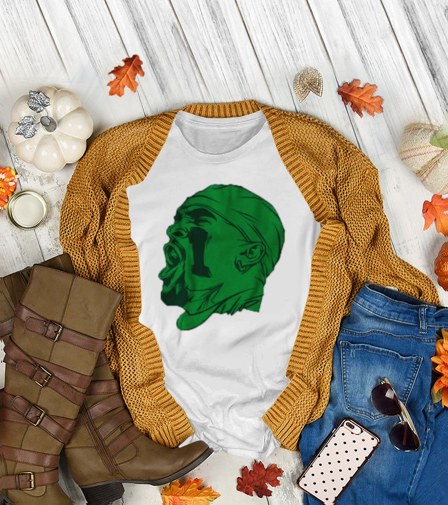 Philadelphia Eagles Jalen Hurts Green Illustration Yelling T-Shirt