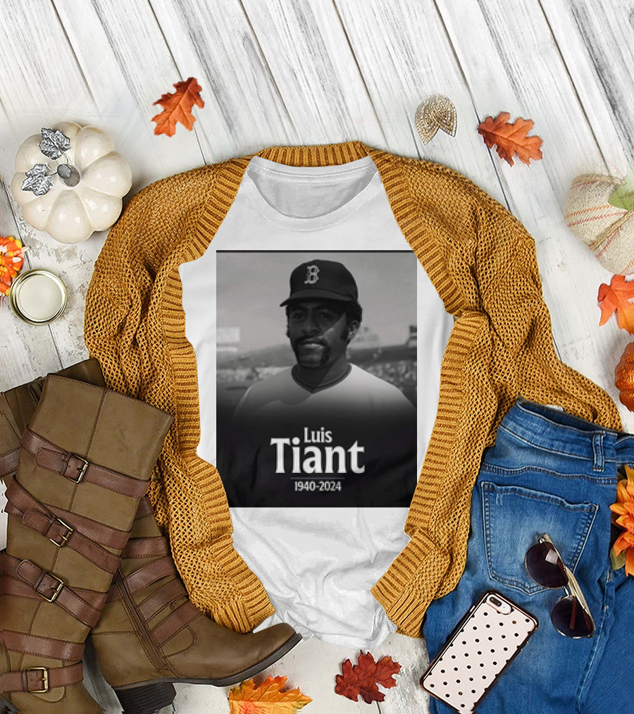 Luis Tiant 1940-2024 Boston Baseball Memorial T-Shirt