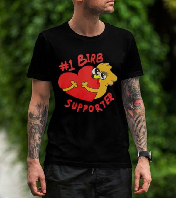 1 Birb Supporter Heart Hug T-Shirt
