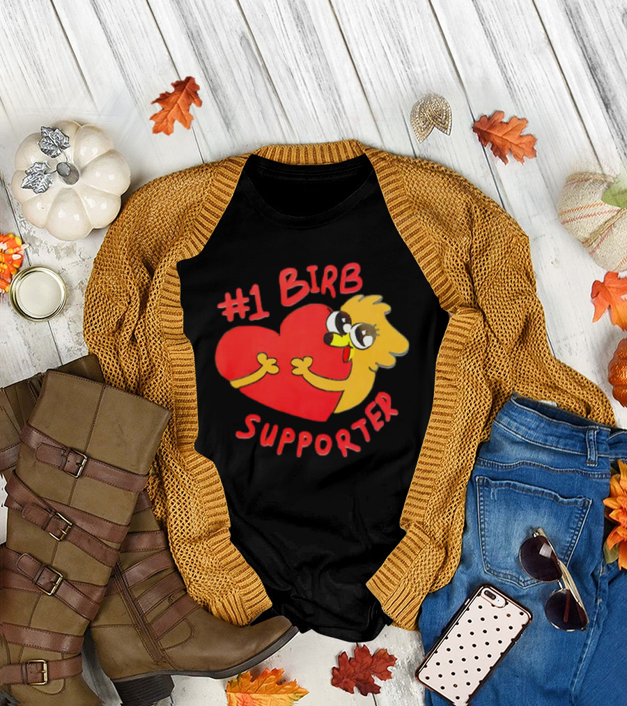 1 Birb Supporter Heart Hug T-Shirt