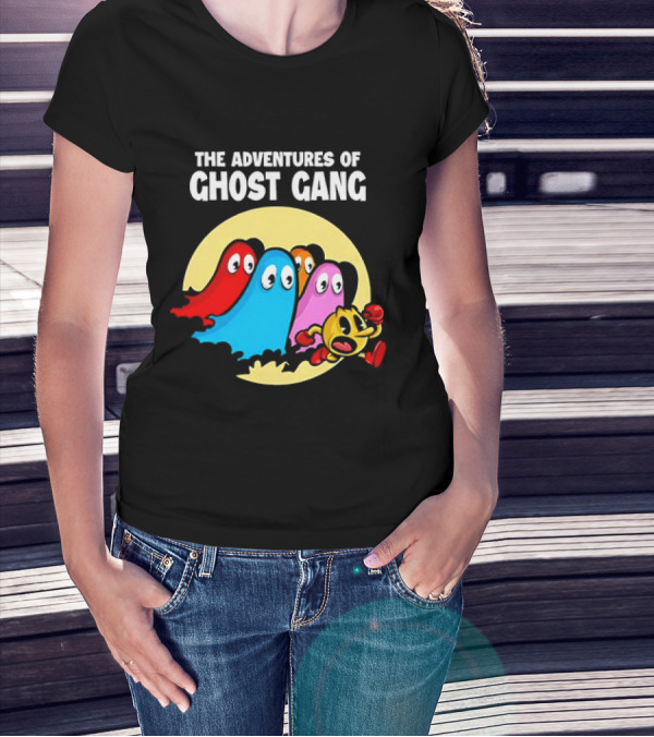 Pac-Man And The Ghosts X The Adventures Of Tintin The Adventures Of Ghost Gang T-Shirt