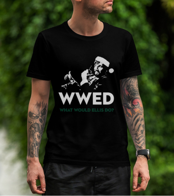 WWED What Would Ellis Do Christmas Edition Santa Hat T-Shirt