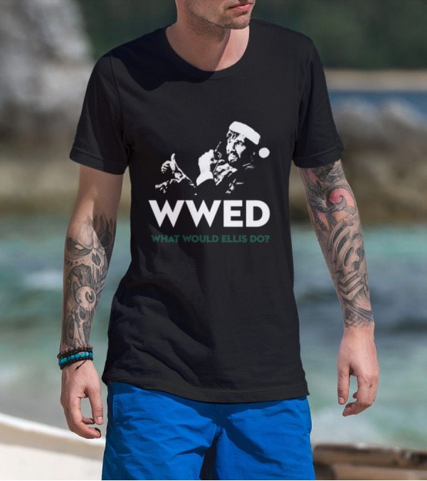 WWED What Would Ellis Do Christmas Edition Santa Hat T-Shirt