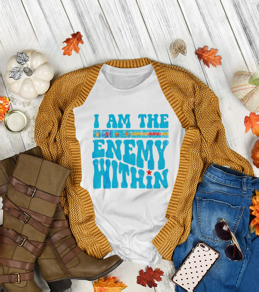 I Am the Enemy Within Retro America T-Shirt