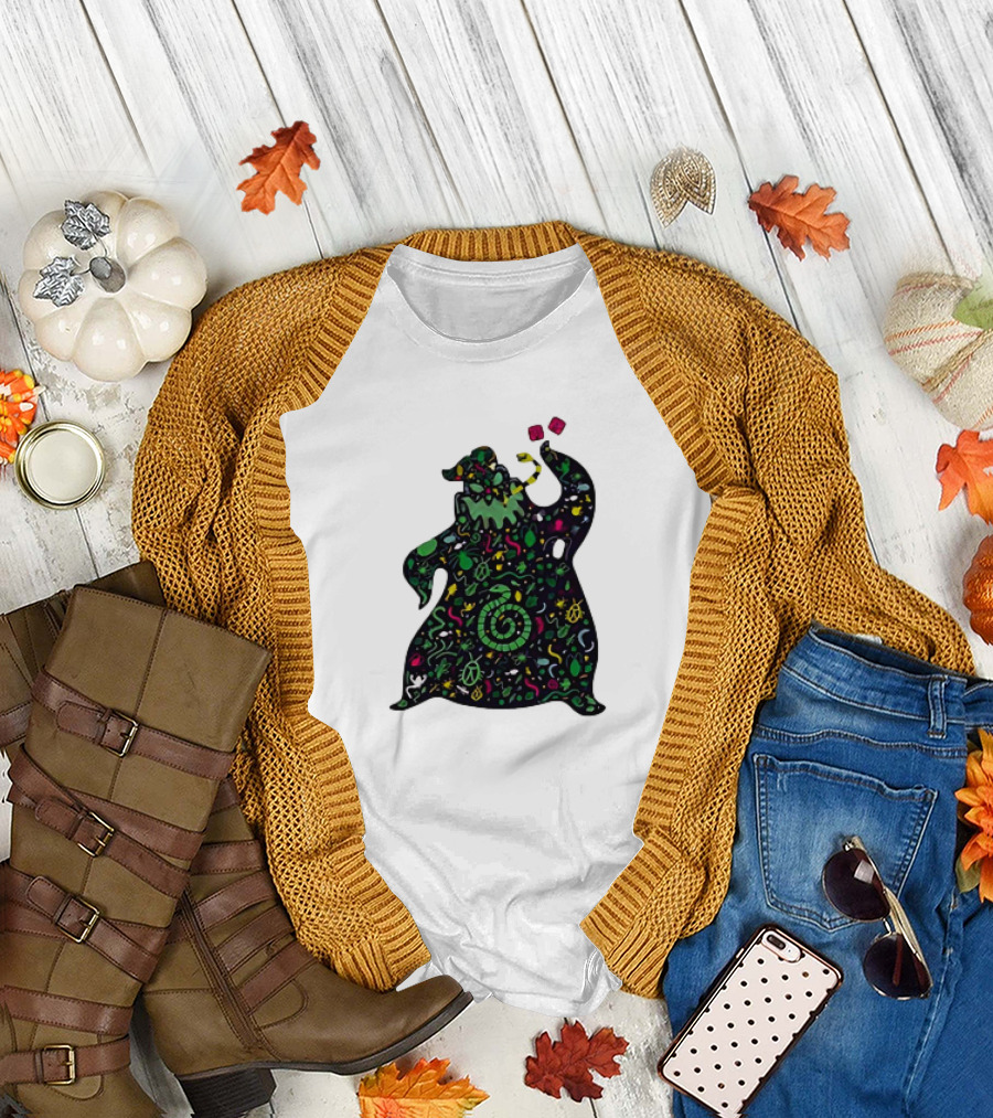 Bugs and Oogie Boogie Colorful Swirl and Leaf T-Shirt