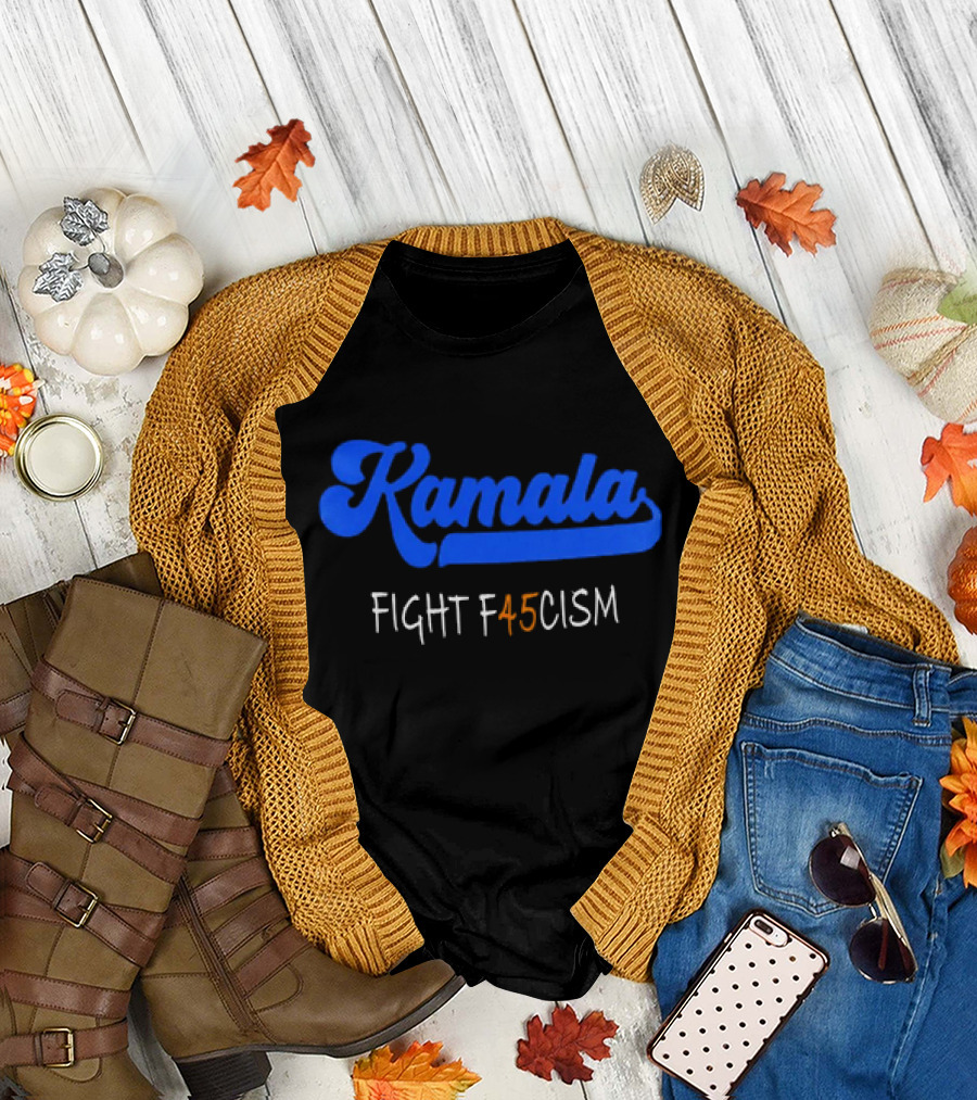 Kamala Fight F45cism Anti-Fascism Movement T-Shirt