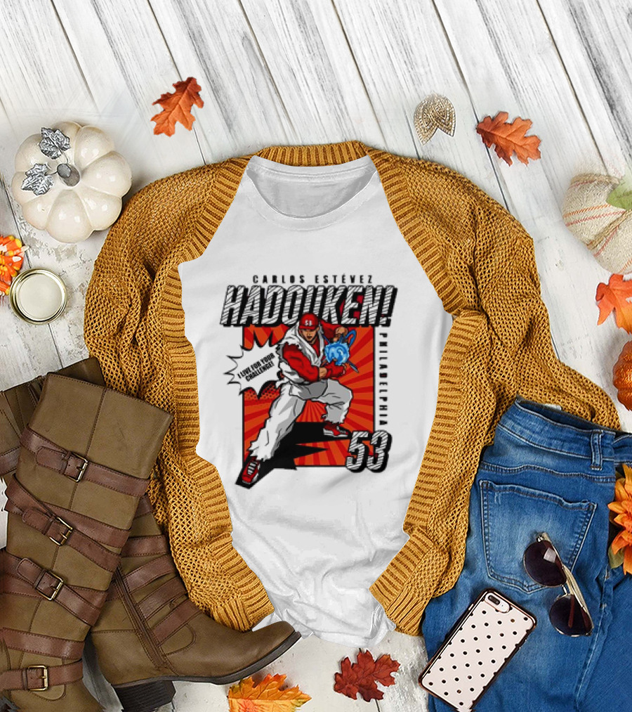 Carlos Estévez HADOUKEN Philadelphia 53 Fighter Explosion T-Shirt