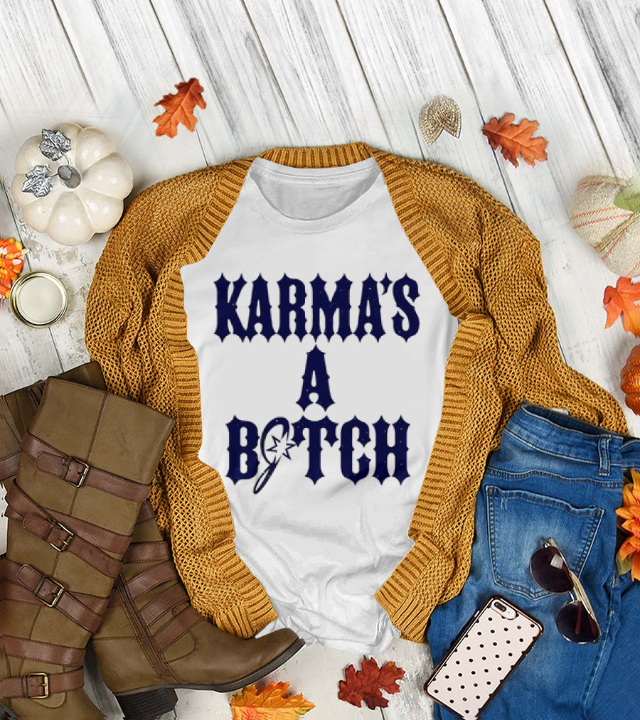 Karma's A Bitch Magic Wand Stars T-Shirt