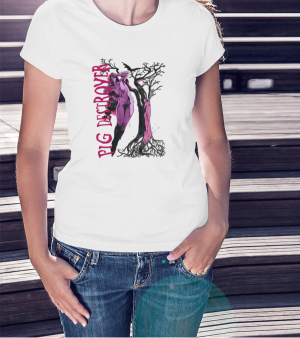 Pig Destroyer The Depths Shadowed Figure And Gnarled Tree T-Shirt