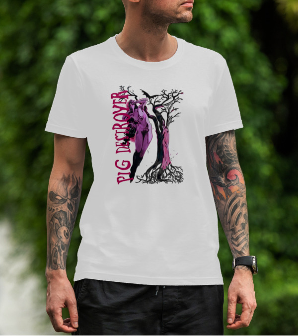 Pig Destroyer The Depths Shadowed Figure And Gnarled Tree T-Shirt