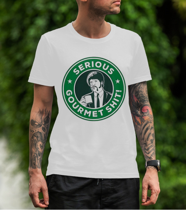 Serious Gourmet Shit Funny Logo Coffee Circle T-Shirt