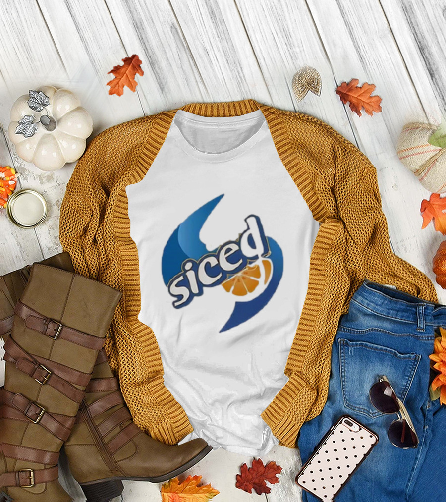 Orange Siced Hurricane Symbol Slice T-Shirt