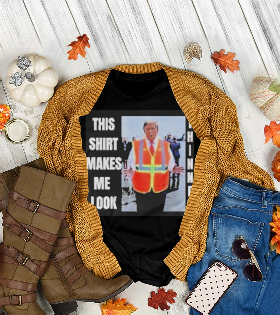 THIS SHIRT MAKES ME LOOK THINNER TRUMP 2024 THEY SEE ME ROLLIN GARBAGE TRUCK T-Shirt