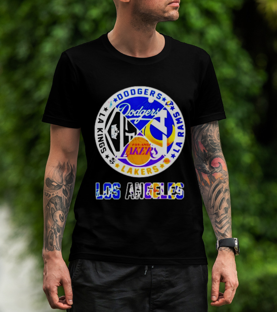 Dodgers Rams Lakers Kings Los Angeles City Sports T-Shirt