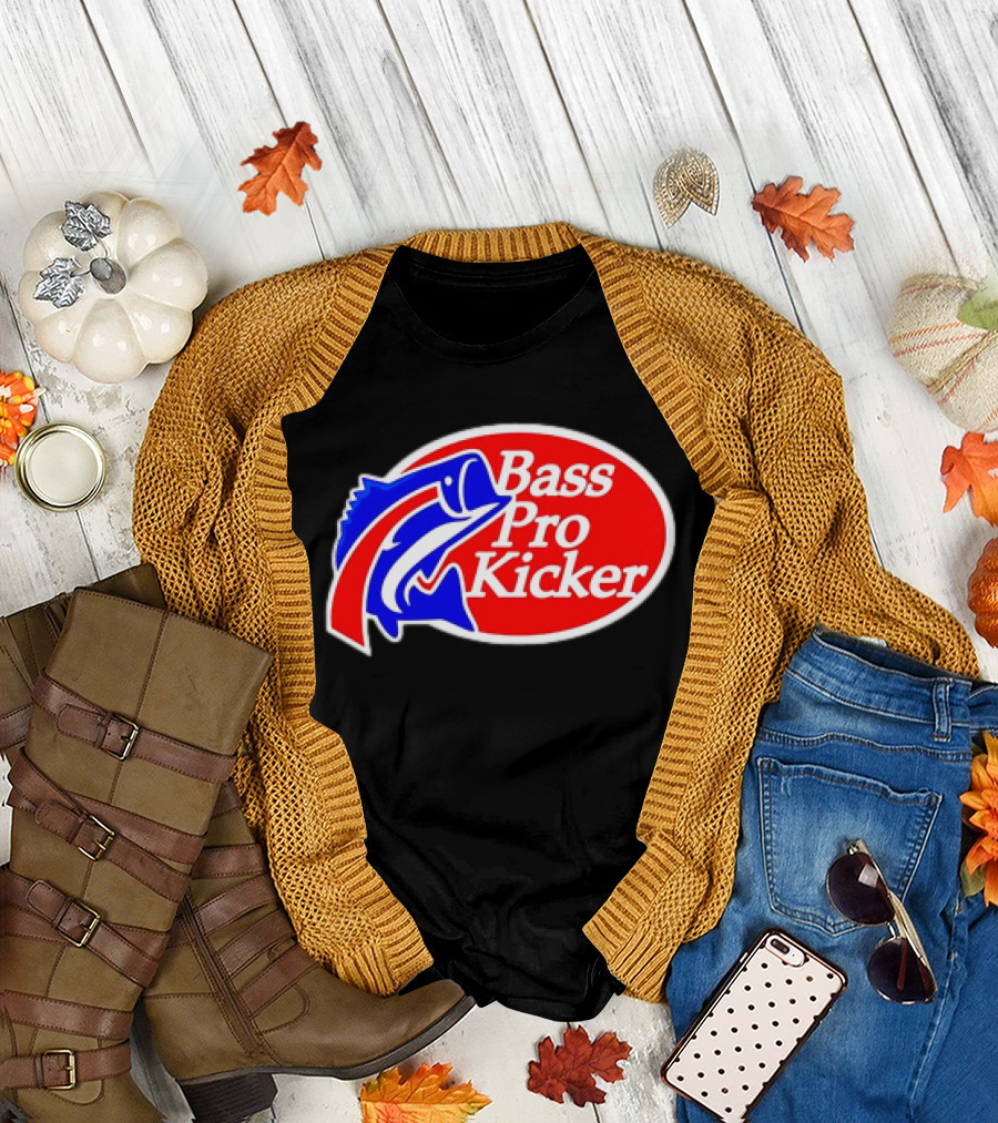 Bass Pro Kicker Red Blue Fish T-Shirt