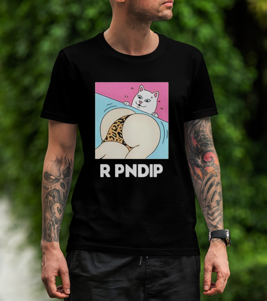 RIPNDIP Peaches And Nerm Silly Cat Leopard Print T-Shirt