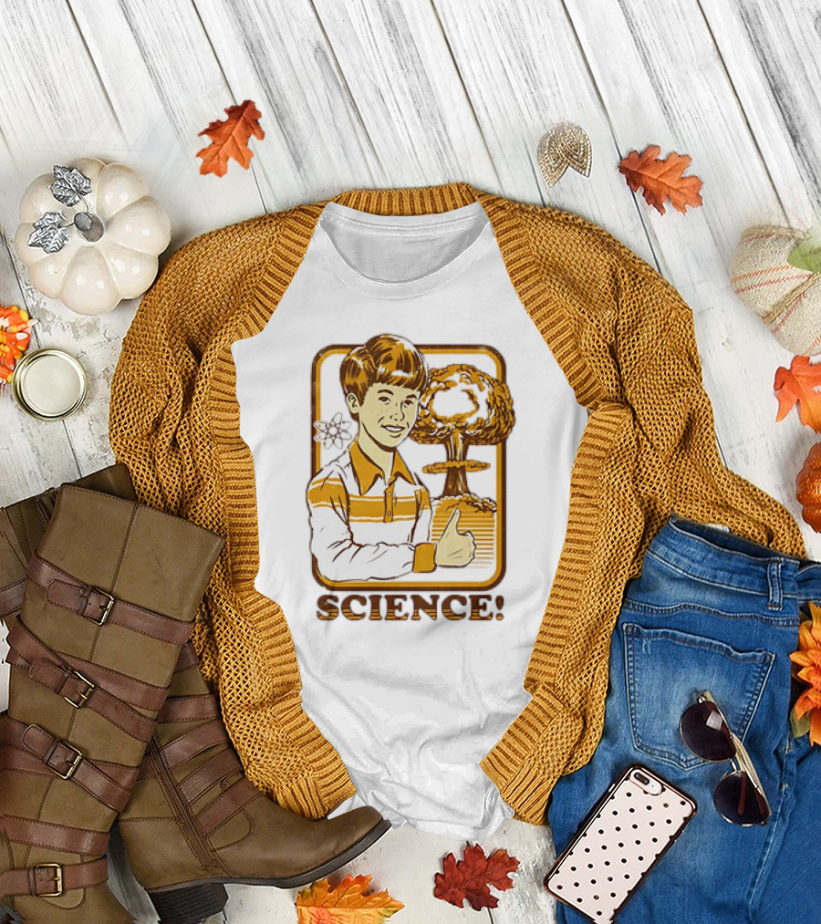 Atomic Bomb Science Boy with Mushroom Cloud T-Shirt