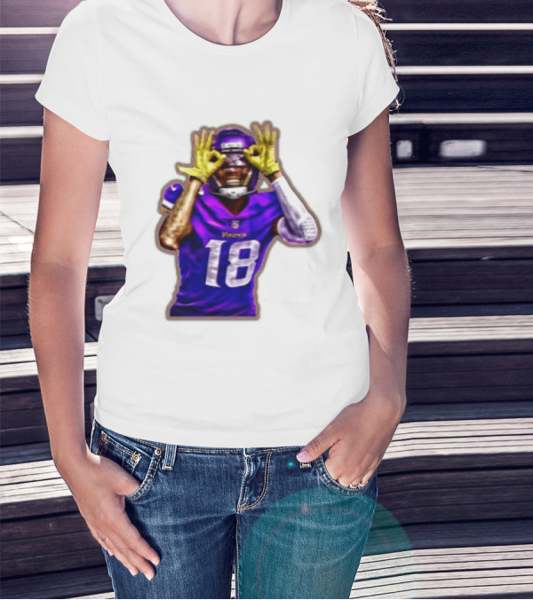 Football Minnesota Vikings Justin Jefferson Trippy Now U See Me T-Shirt